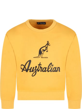 Australian Yellow Sweatshirt For Boy With Logo