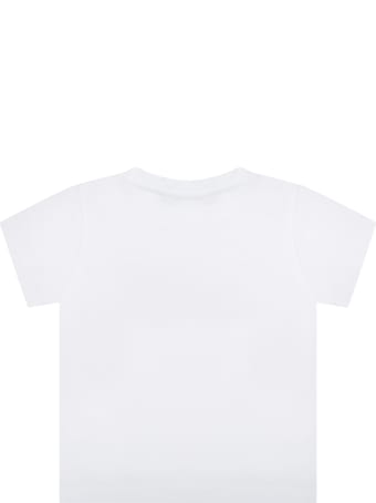 Balmain White T-shirt For Baby Kids With Logo