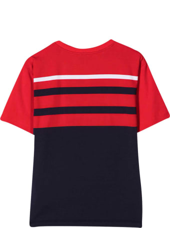 Moschino Red And Blue T-shirt With Toy Print
