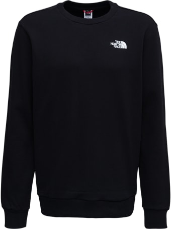 The North Face Black Cotton Sweatshirt With Logo Print