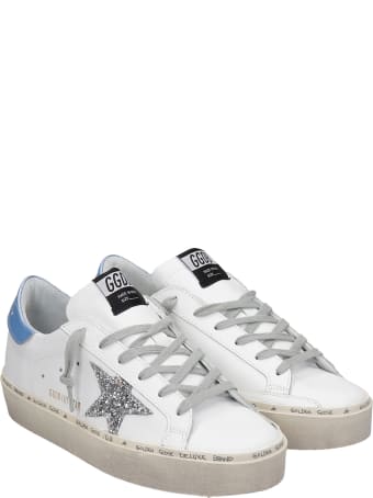 Golden Goose Hi Star Sneakers In White Leather