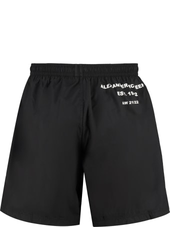 Alexander McQueen Logo Print Swim Shorts