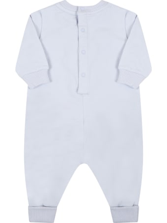 Givenchy Light Blue Babygrow For Baby Boy With Logo