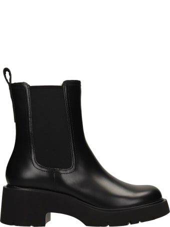 Camper Milah Combat Boots In Black Leather