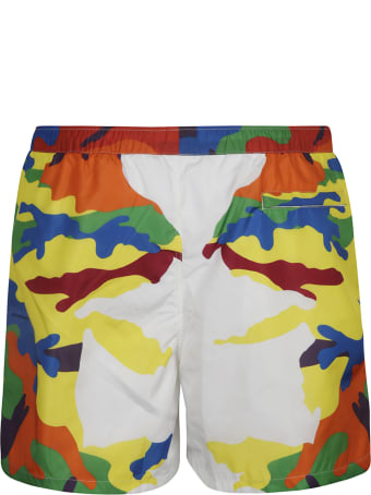 Valentino Vltn Logo Camouflage Shorts