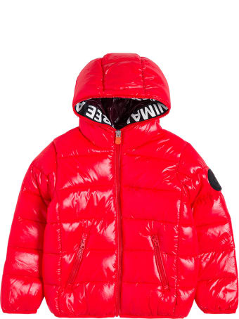 Save the Duck Kate Red Nylon Ecologcal Down Jacket With Logo