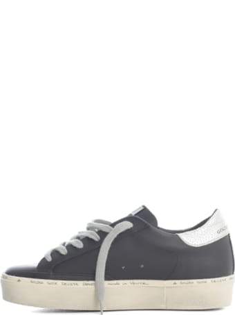 Golden Goose Hi Star Leather Upper Laminated Star And Heel