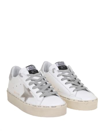 Golden Goose Hi Star In White Leather