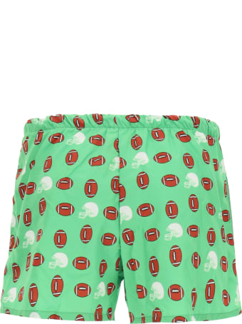 YES I AM Rugby Print Swim Trunks