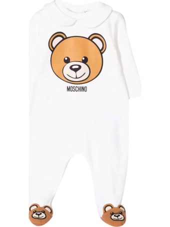 Moschino White Newborn Onesie