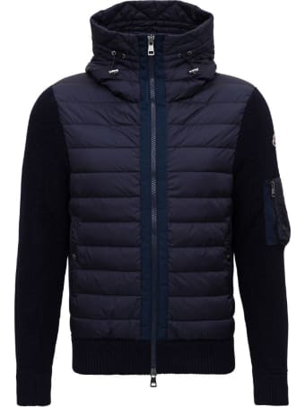 Moncler Knitted Jacket With Padded Front