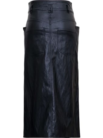 Isabel Marant Étoile Black Leathret Longuette With Pockets
