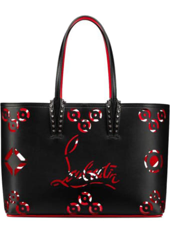 Christian Louboutin Black Leather Cabata Loubinthesky Perfore