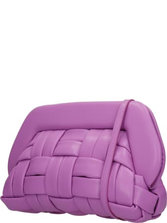THEMOIRè Bios Weaved Clutch In Viola Faux Leather