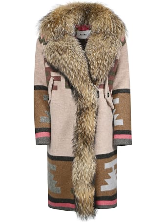 Bazar Deluxe Furred Printed Coat