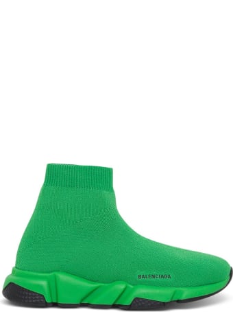 Balenciaga Speed Green Sneakers With Logo
