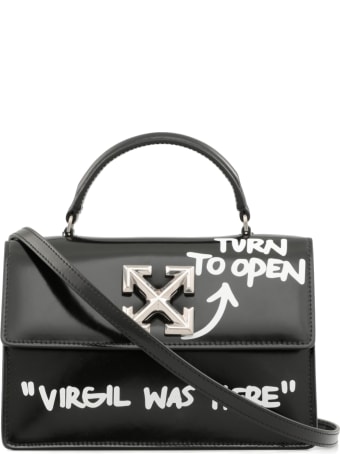Off-White Shiny Leather Shoulder Bag