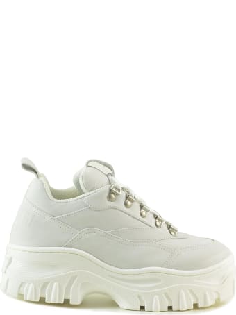 MSGM White Leather Women's Chunky Sneakers