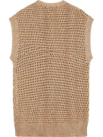 Fabiana Filippi Lurex Open-knit Cardigan