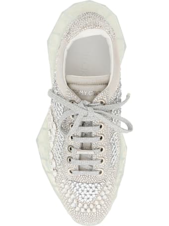 Jimmy Choo Diamond F Sneakers With Crystals