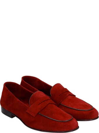 Marc Ellis Loafers In Red Suede