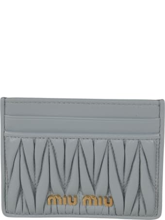 Miu Miu Metallic Logo Card Holder