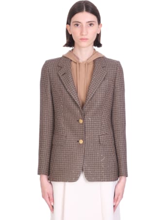 Tagliatore 0205 J-parigi Blazer In Brown Wool