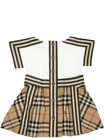 Burberry Raglan Rhonda - Vintage Check Detail Cotton Dress