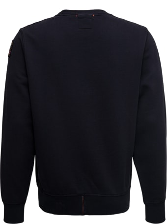 Parajumpers Black Cotton Sweatshirt With Logo Print