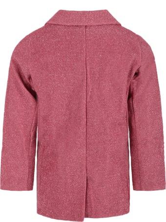 Douuod Fuchsia Jacket For Girl With Lurex Details