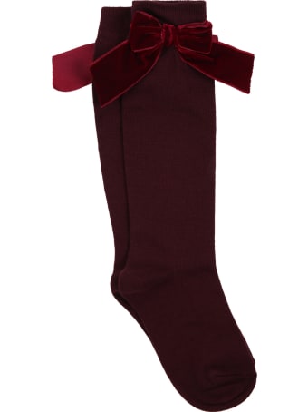 Story loris Bordeaux Socks For Girl