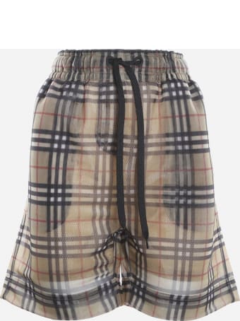 Burberry Shorts With All-over Vintage Check Motif
