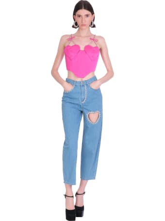 AREA Topwear In Rose-pink Polyester