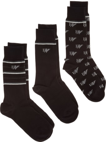 Emporio Armani Underwear Eyelike Knee High Socks
