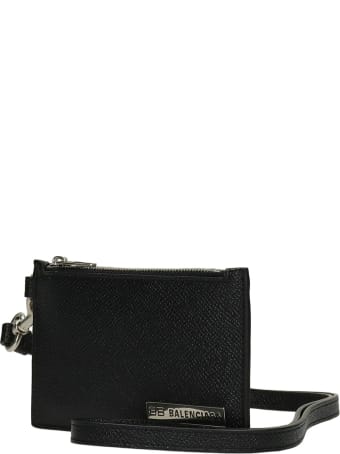 Balenciaga Clutch In Black Leather