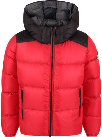 Colmar Red Jacket For Kids With Logo