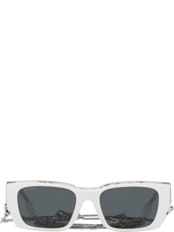 Burberry Burberry Be4336 Top White On Transparent Sunglasses