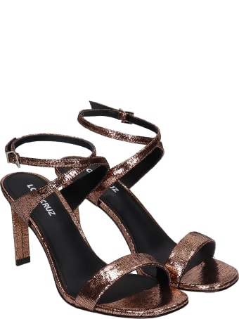 Lola Cruz Sandals In Copper Leather