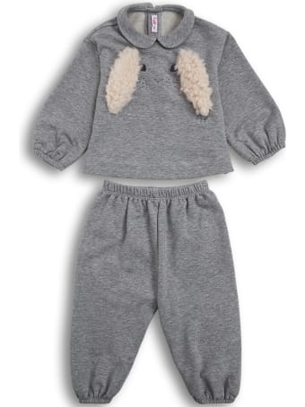 Il Gufo Grey Cotton Coordinated Suit