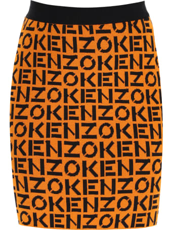 Kenzo All Over Logo Miniskirt