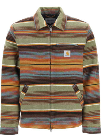 Carhartt Detroit Tuscon Jacket In Striped Wool Blend