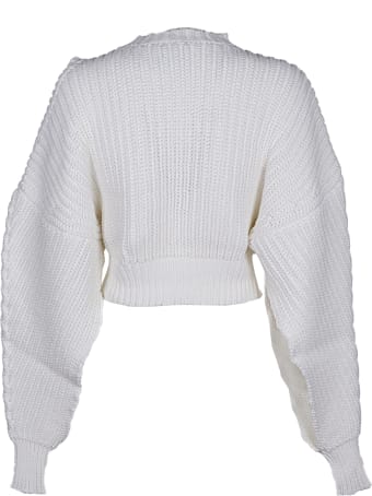 A.W.A.K.E. Mode Open Sleeve Sweater With A Round Shoulder Cut