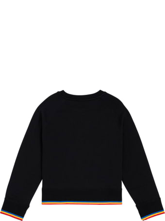 Stella McCartney Kids Black Cotton Sweatshirt With Print