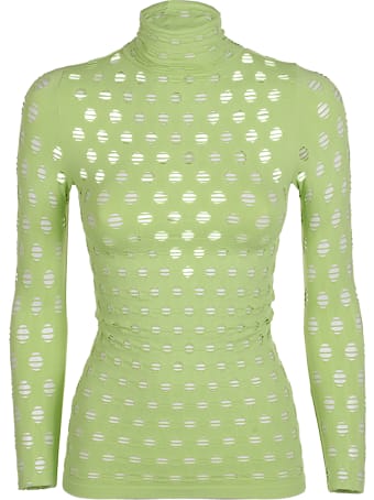Maisie Wilen Perforated Turtleneck