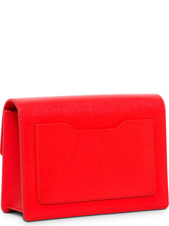 Off-White Jitney Crossbody Bag In Red Saffiano Leather
