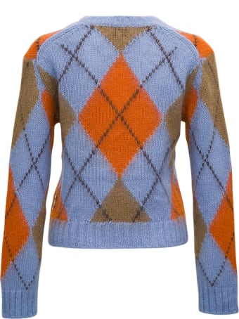 Kenzo Argyle Sweater In Mohair Blend