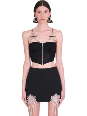 AREA Topwear In Black Viscose