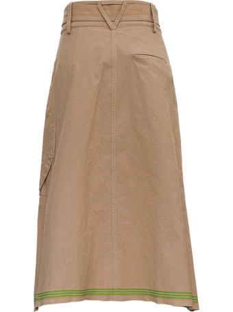 Bottega Veneta Beige Cotton Skirt With Belt