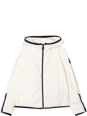 Moncler White Lightweight Jacket With Hood