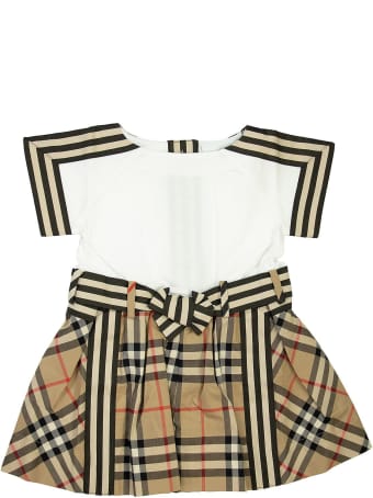 Burberry Raglan Rhonda - Vintage Check Detail Cotton Dress